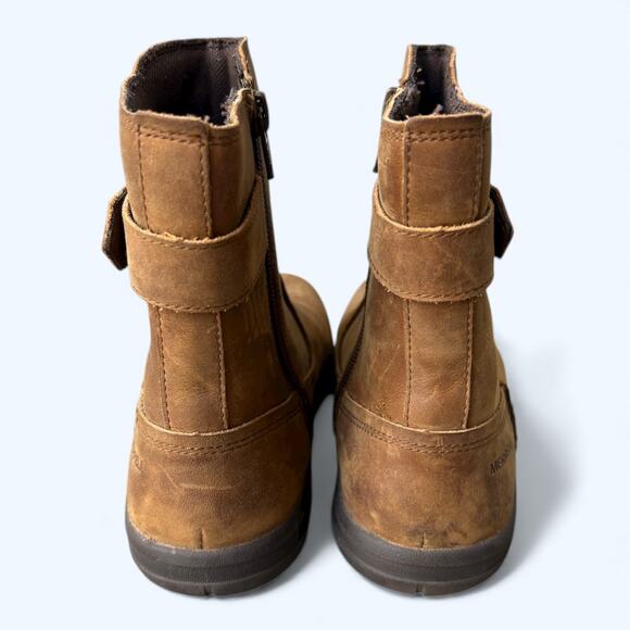 Merrell Encore Kassie Mid Waterproof Boots Brown Leather Womens sz 6.5 Gorpcore - Picture 9 of 14